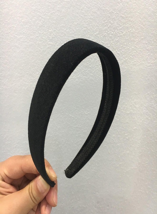 Spenlly Velvet Wide Headbands for Women Girls, Fashion Non Slip Solid Hair Bands Cosplay Halloween Hair Accessories (Black, One Size) - Image 3